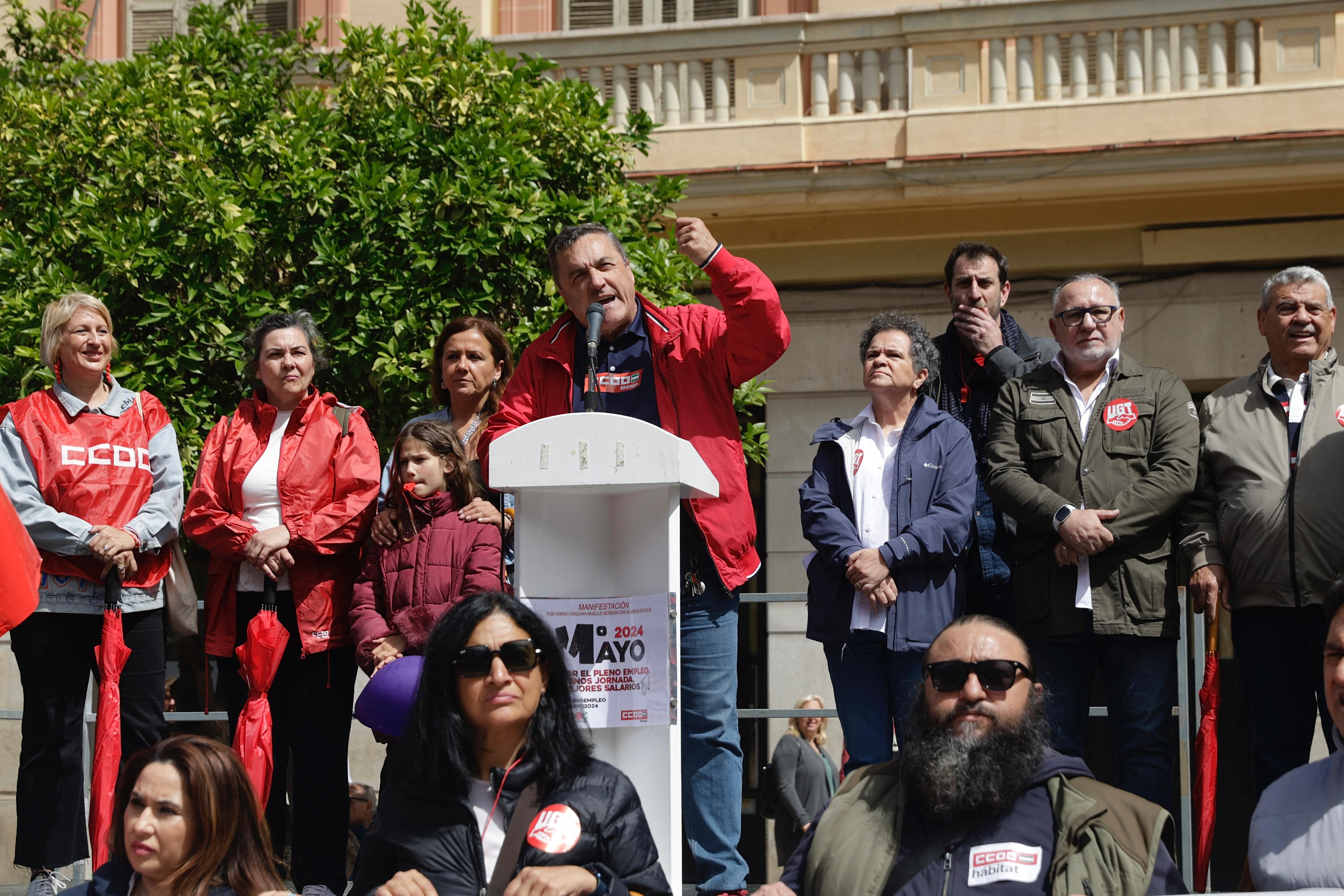 Así ha sido la manifestación del 1 de mayo en Málaga