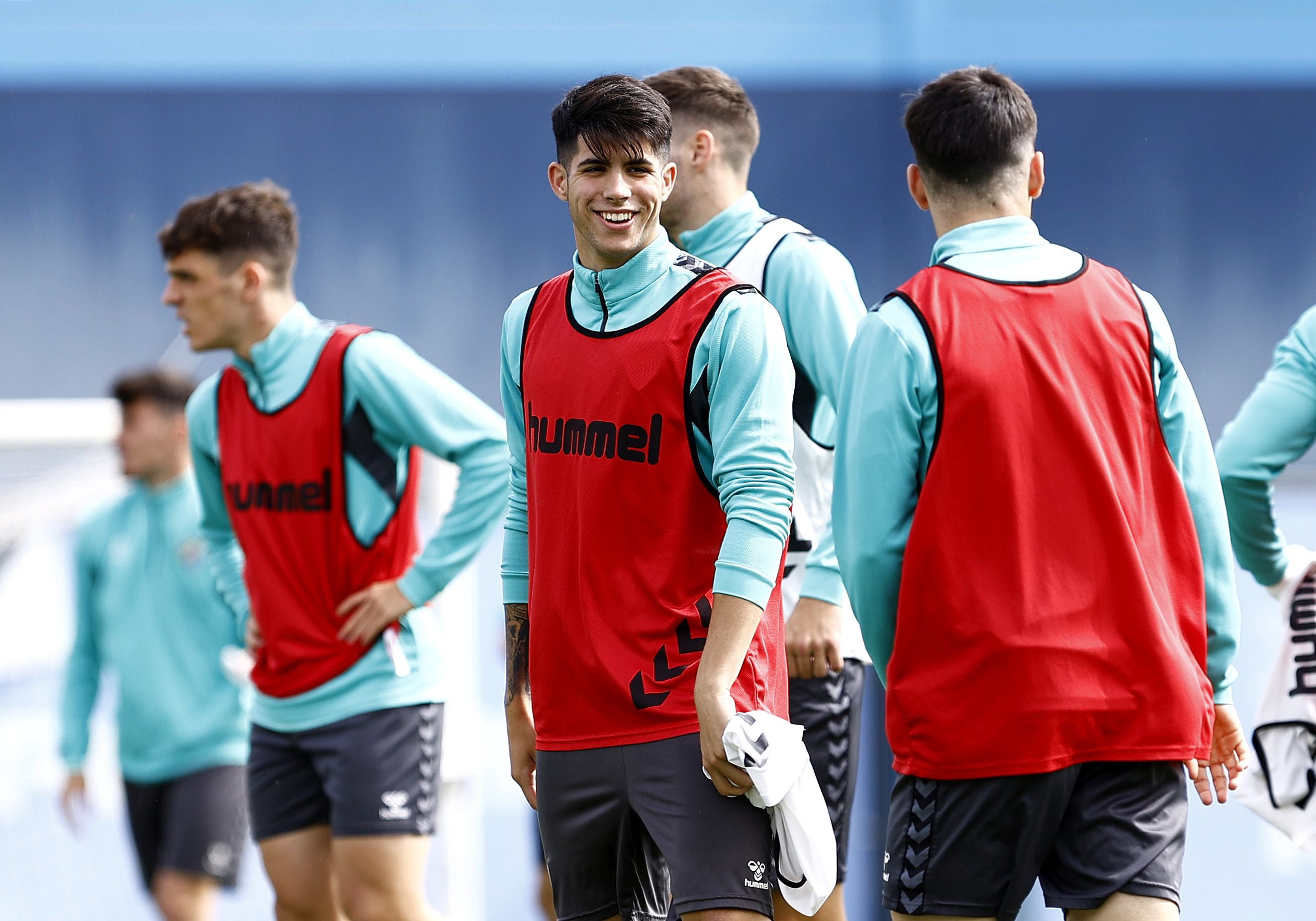 Antoñito Cordero, en el entrenamiento de este miércoles.