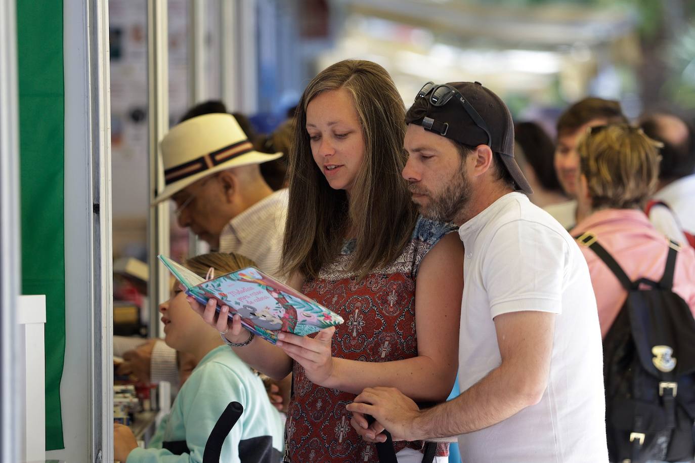 Jornada del sábado en la Feria del Libro de Málaga en el parque