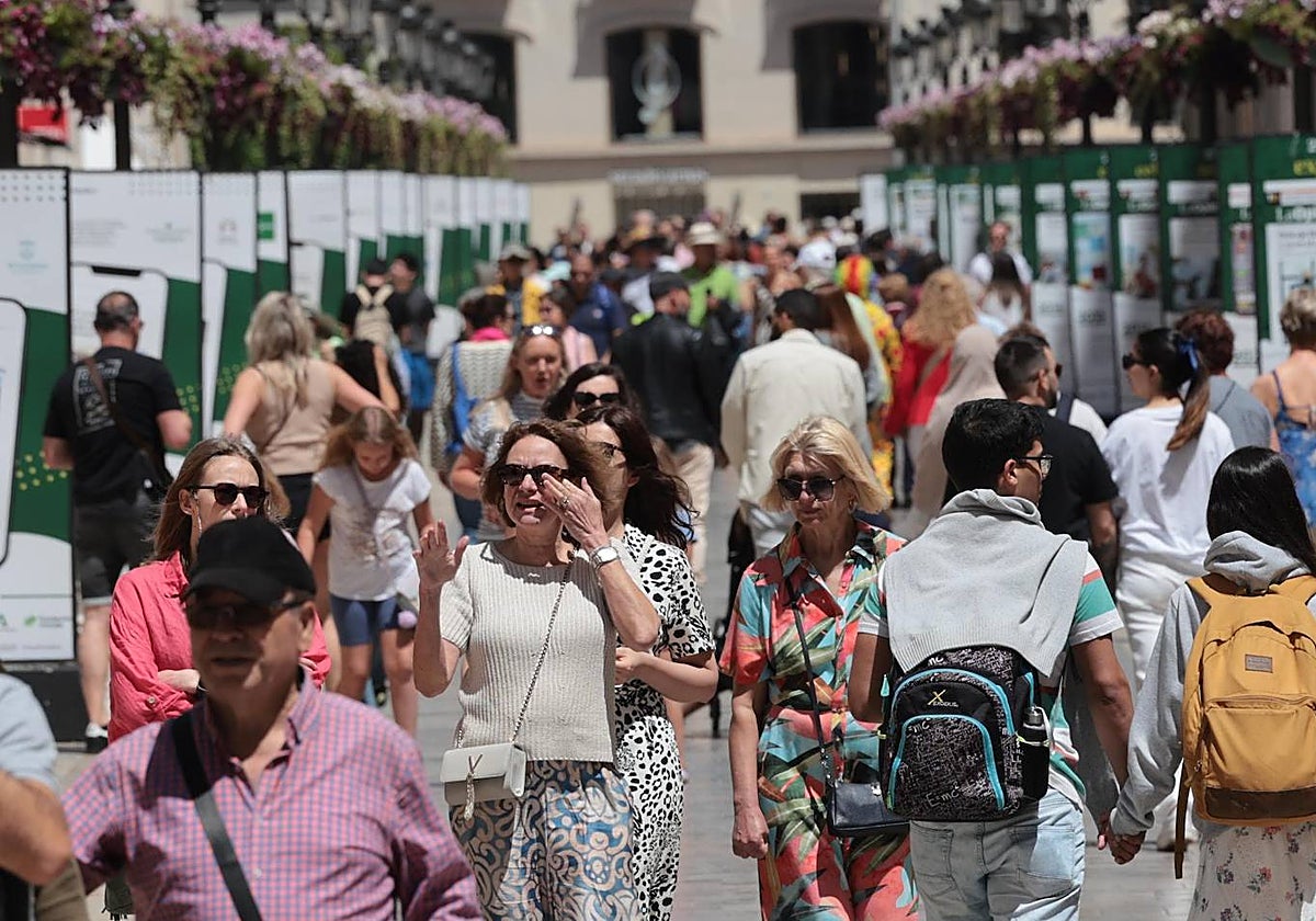 Calle Larios, este mediodía.