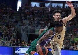 Kendrick Perry, en el duelo del domingo ante el UCAM Murcia.