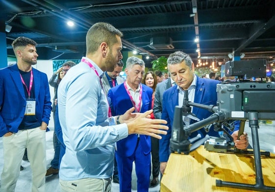 Antonio Sanz, este lunes en la inauguración de un foro tecnológico en Sevilla.