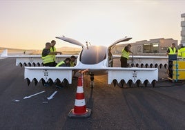 Dron para pasajeros de la compañía Lilium, como el que se pretende utilizar en Málaga.