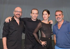 La granadina Patricia Guerrero, Premio Nacional de Danza en 2021, y el madrileño Alfonso Losa, con Salvador Escudero y Miguel Martín, el pasado septiembre.