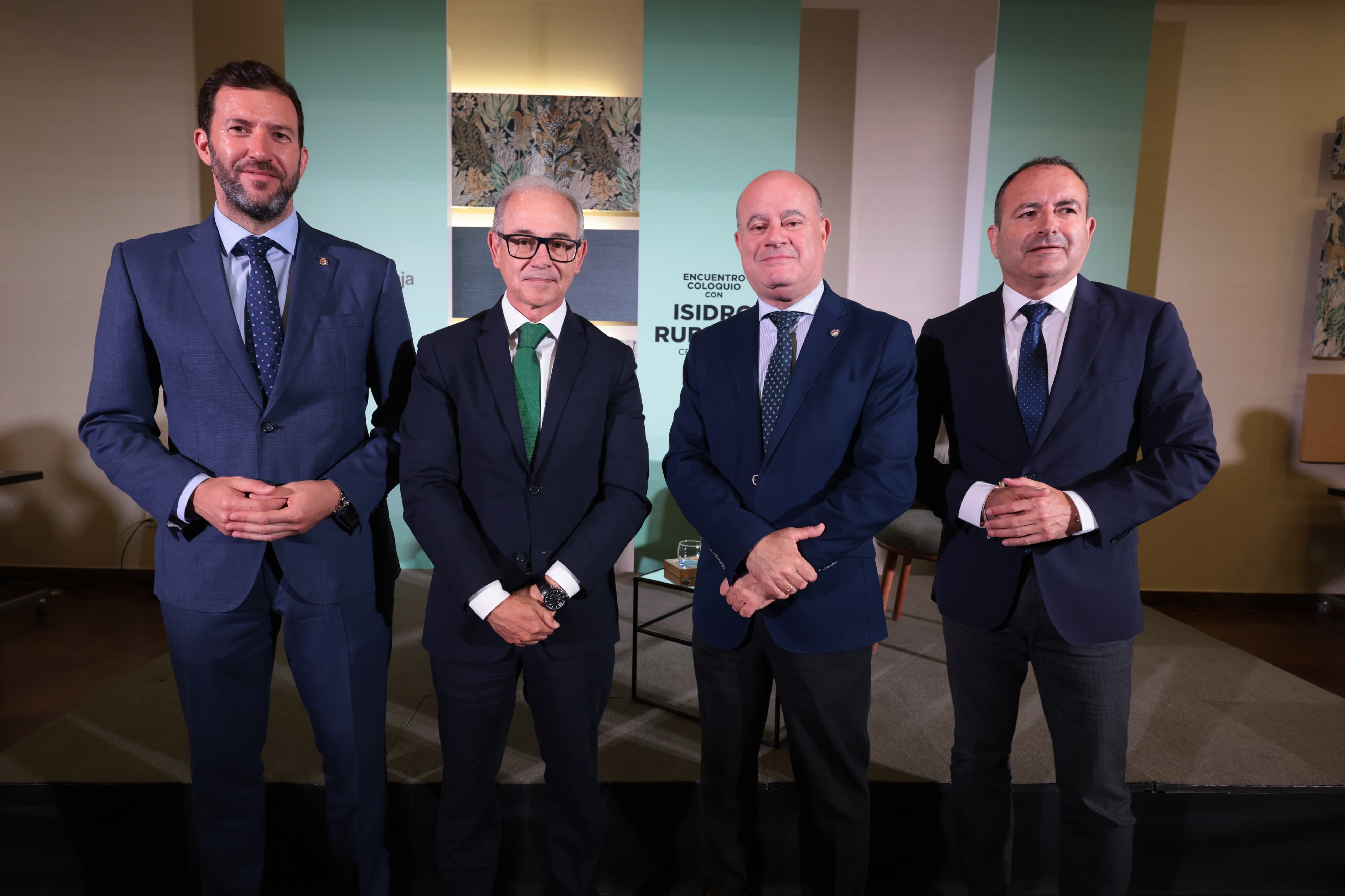 Manuel Barón Ríos, Isidro Rubiales, Antonio García y Manolo Castillo.