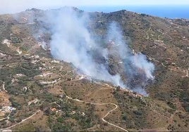 Vista de la zona donde se ha originado este martes el fuego.