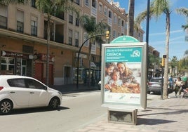 Uno de los carteles instalados en el municipio.