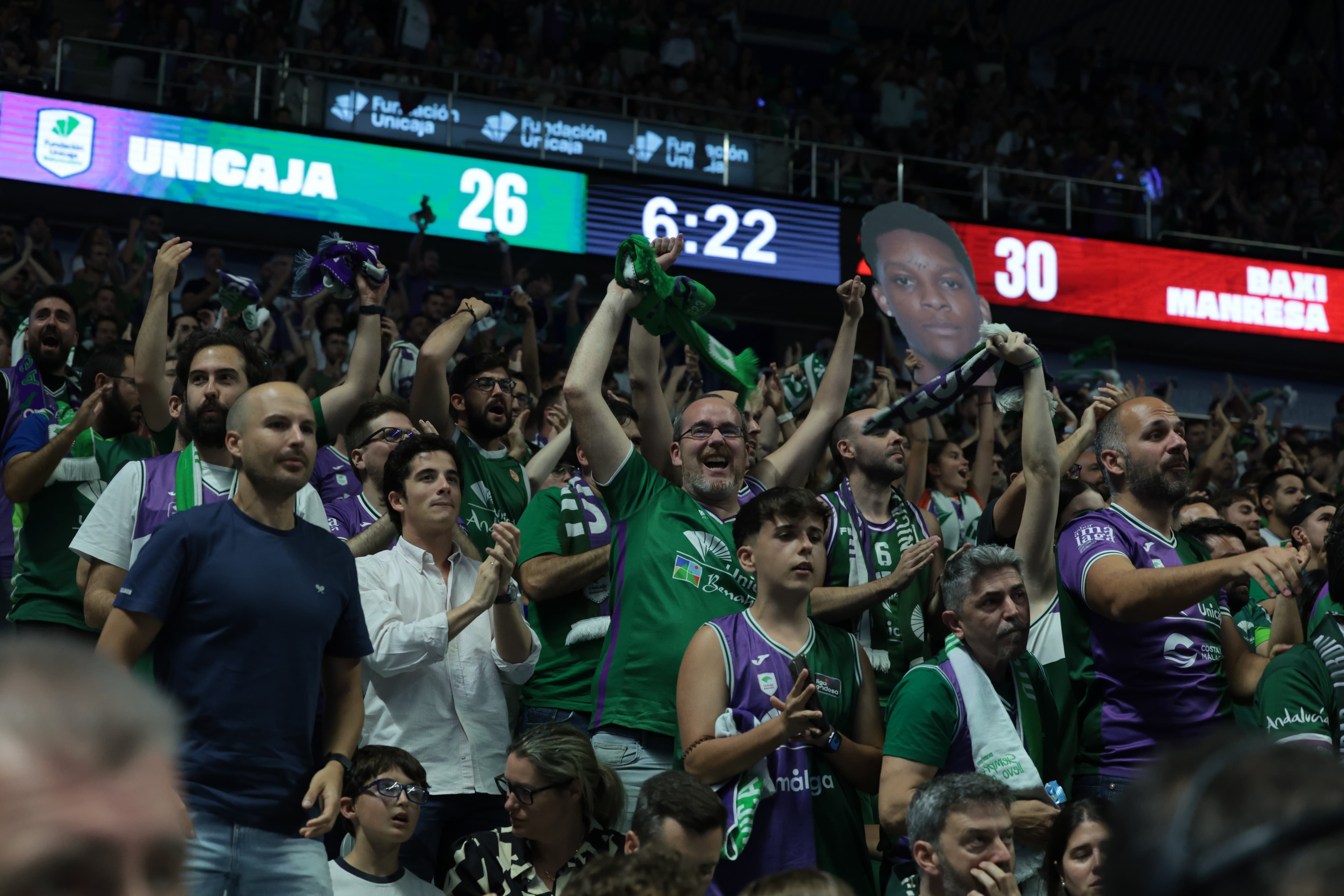 El Unicaja-Baxi Manresa del primer partido de cuartos de final, en imágenes