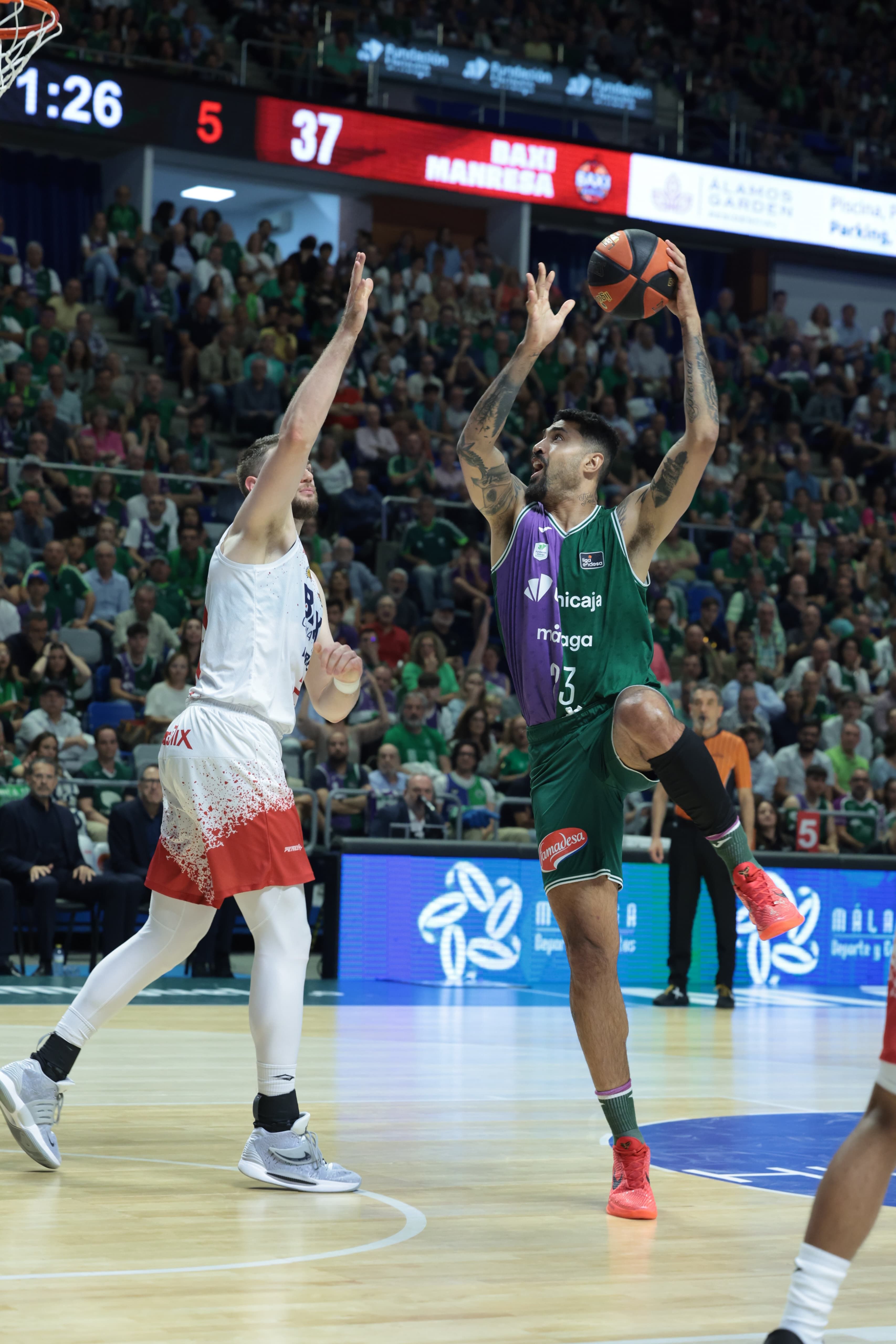 El Unicaja-Baxi Manresa del primer partido de cuartos de final, en imágenes