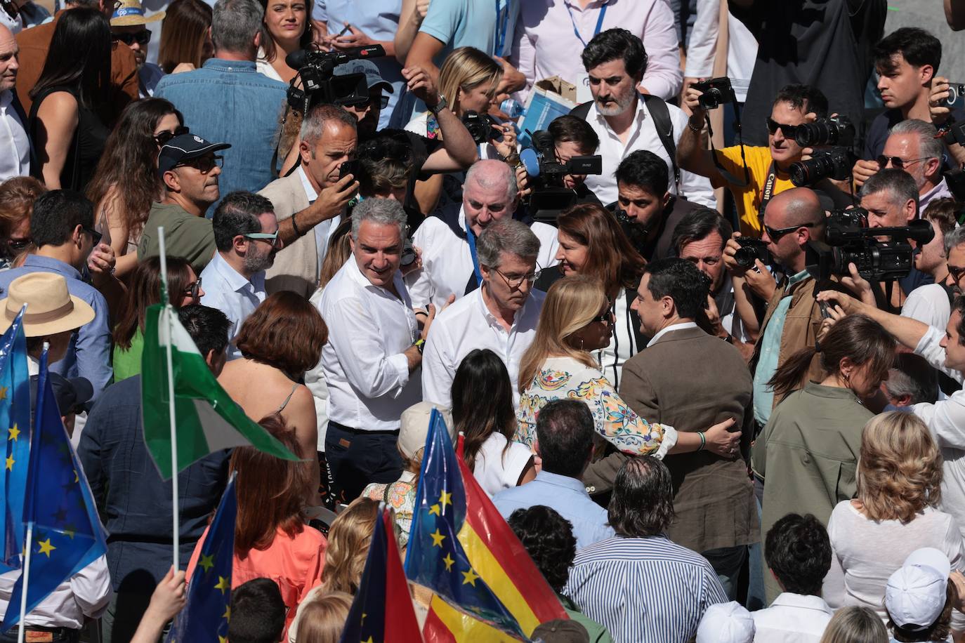 El acto de Alberto Núñez Feijóo en Málaga, en imágenes