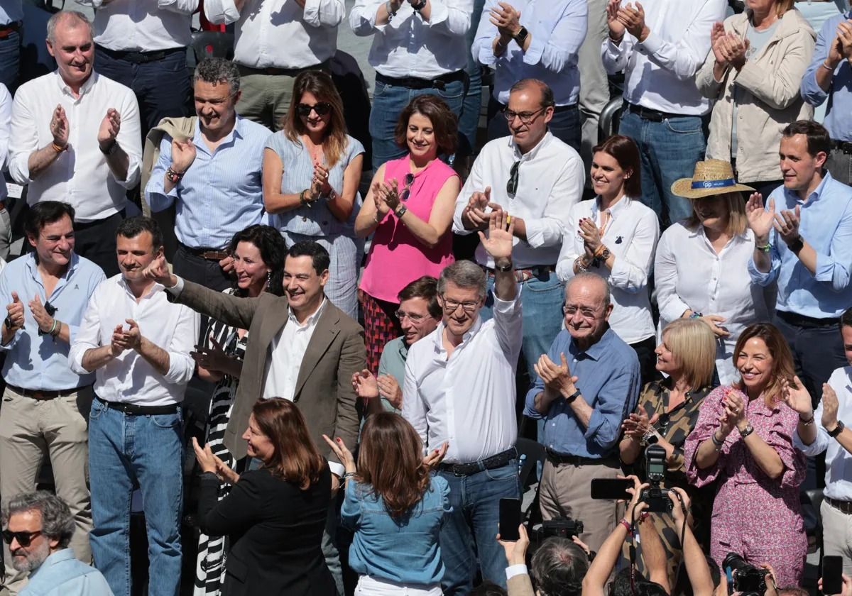 El acto de Alberto Núñez Feijóo en Málaga, en imágenes