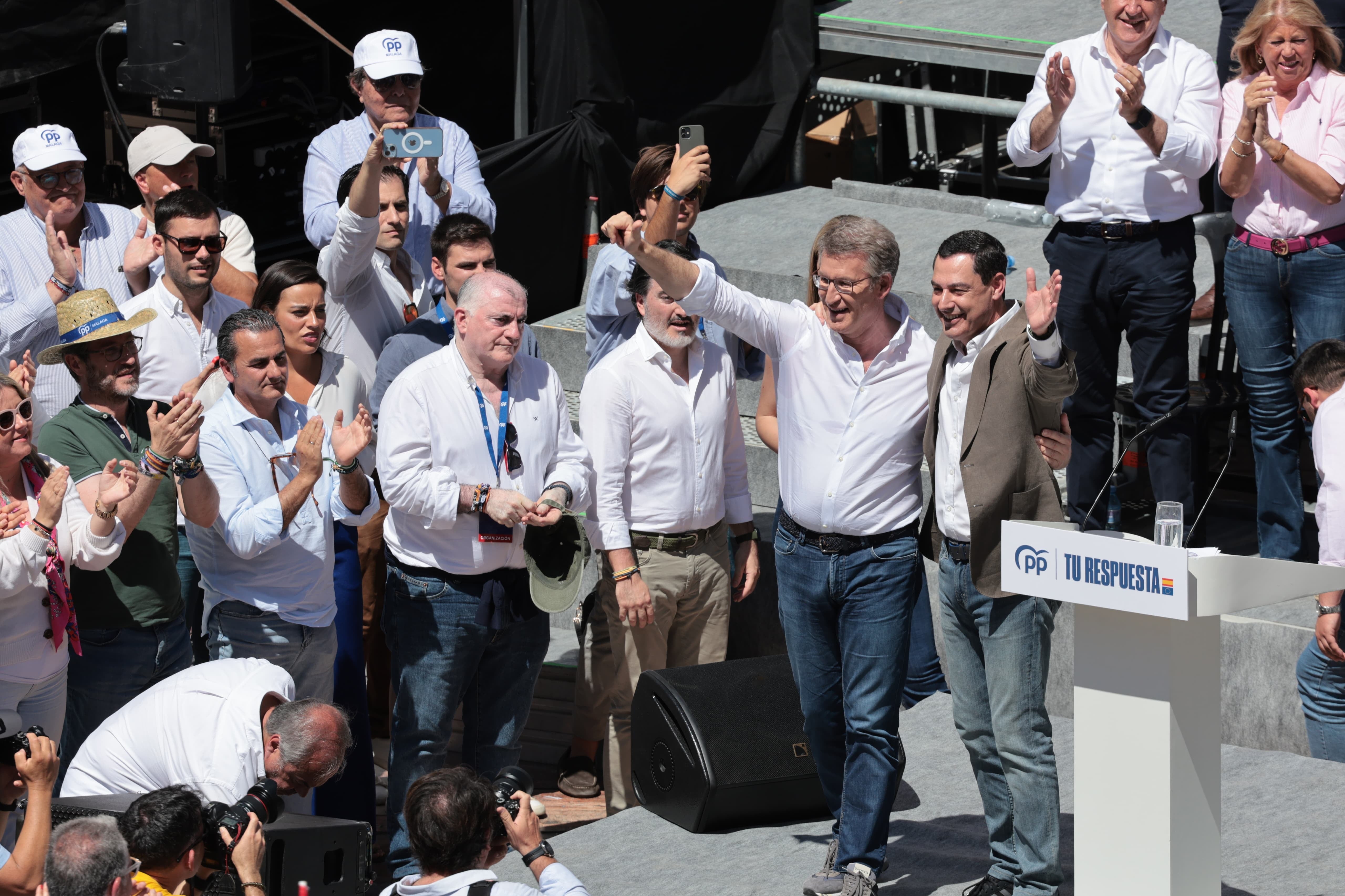 El acto de Alberto Núñez Feijóo en Málaga, en imágenes