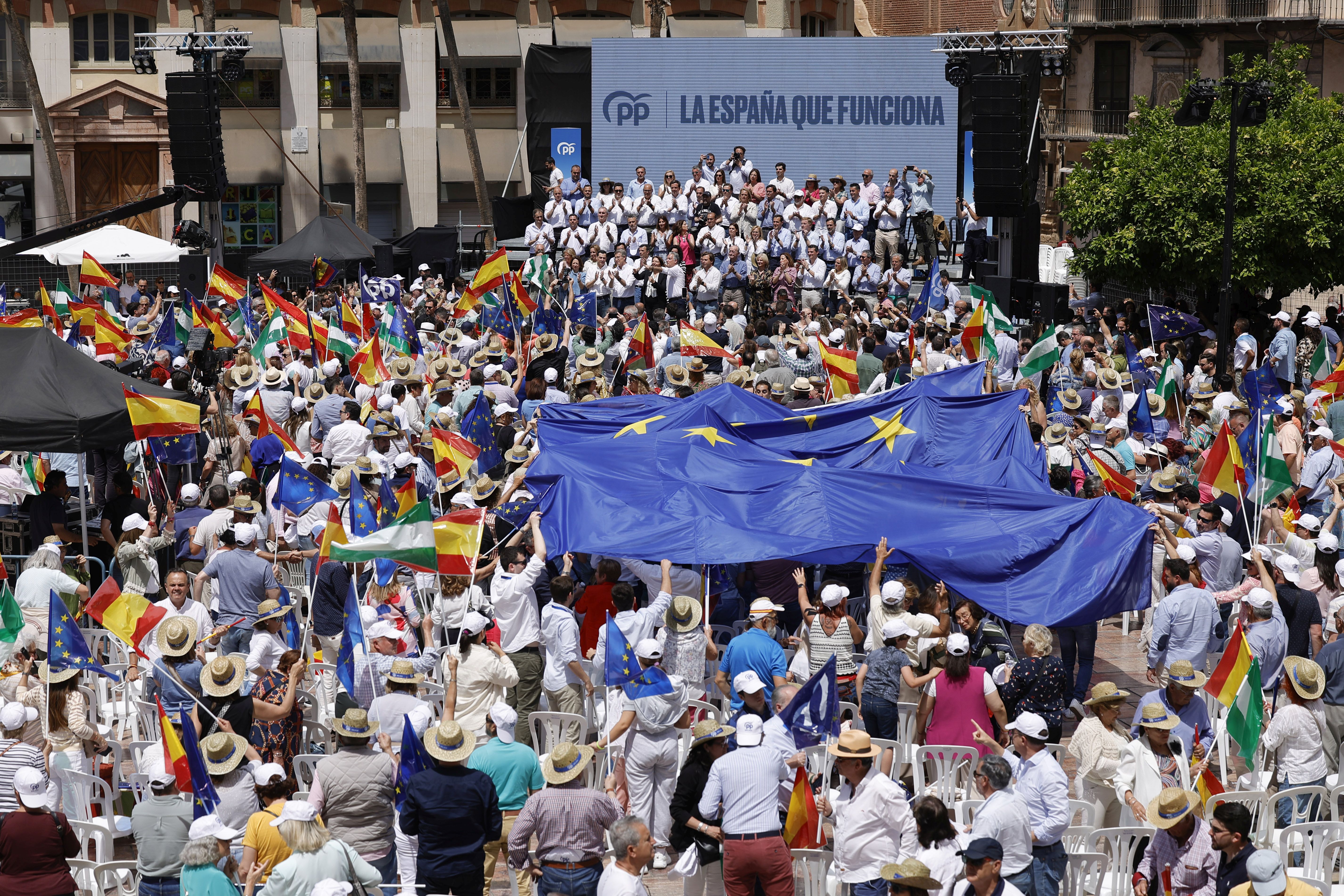 El acto de Alberto Núñez Feijóo en Málaga, en imágenes