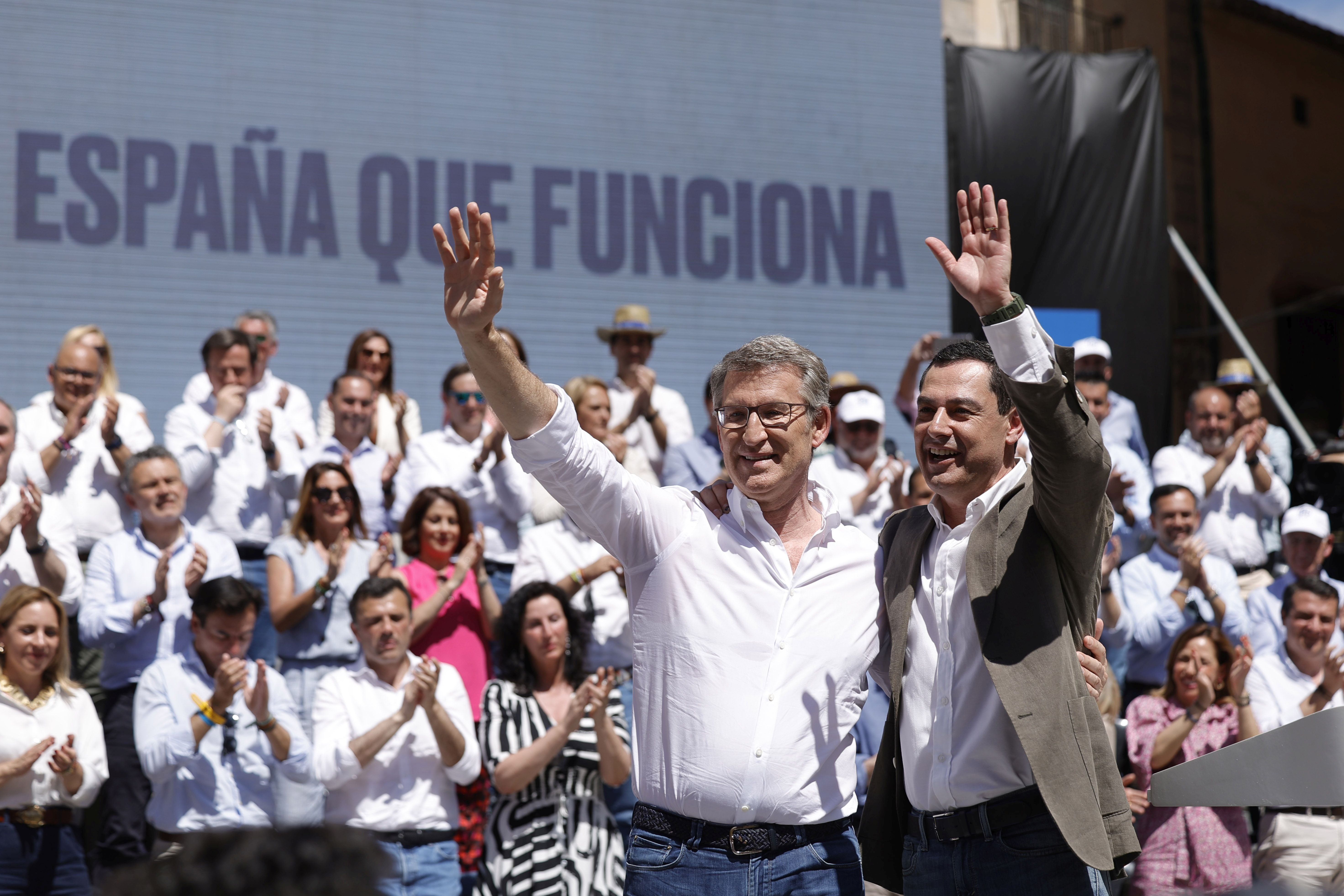 El acto de Alberto Núñez Feijóo en Málaga, en imágenes