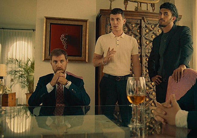 JosÉ Manuel Poga, Arón Piper y Nourdin Batan, en una escena rodada en Huerta del Conde.