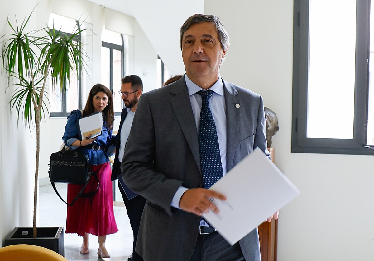 El rector, Teo López, en un reciente acto en el Rectorado de la UMA.