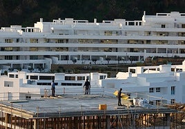 Viviendas en construcción en Málaga.