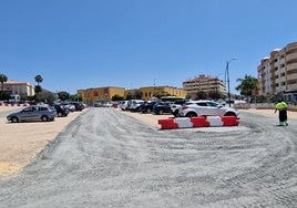 Aparcamiento de la avenida de la Candelaria.