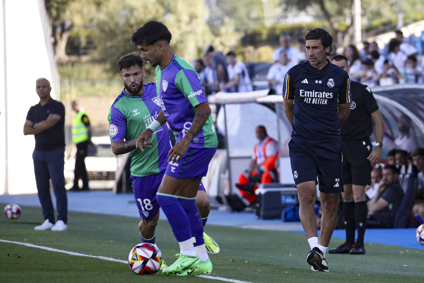 El Real Madrid Castilla-Málaga, en imágenes