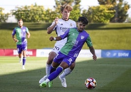 El Real Madrid Castilla-Málaga, en imágenes