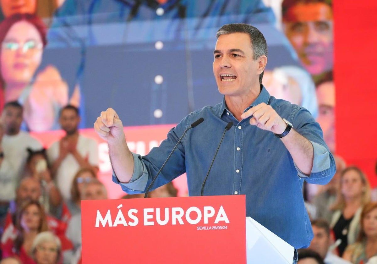 Pedro Sánchez, durante su intervención.