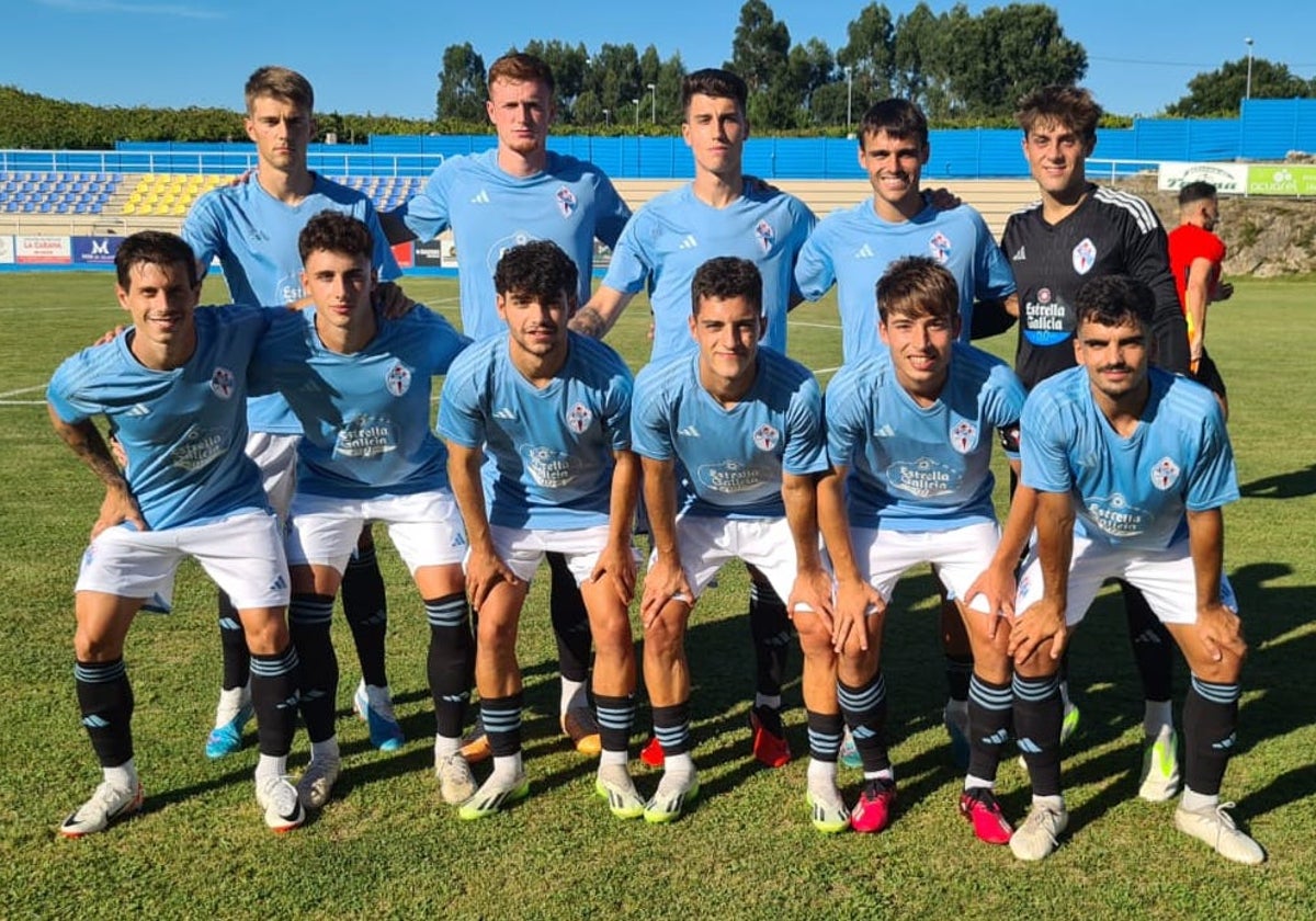 Un once del Celta B esta temporada.