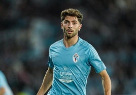 Javi Rueda, del Celta B, que ha debutado en la máxima categoria con el primer equipo celeste.