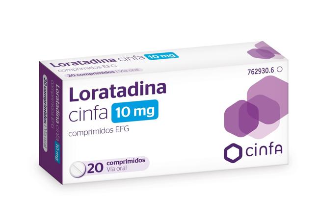 La caja de Loratadina seguirá del mismo color.