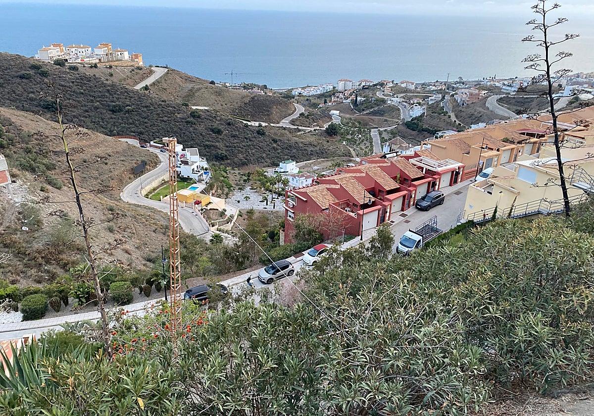 Imagen de una zona residencial en el término municipal de Torrox.