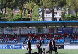 Agentes de la unidad canina K9 de la Policía Local de Torremolinos en Alhaurín de la Torre.