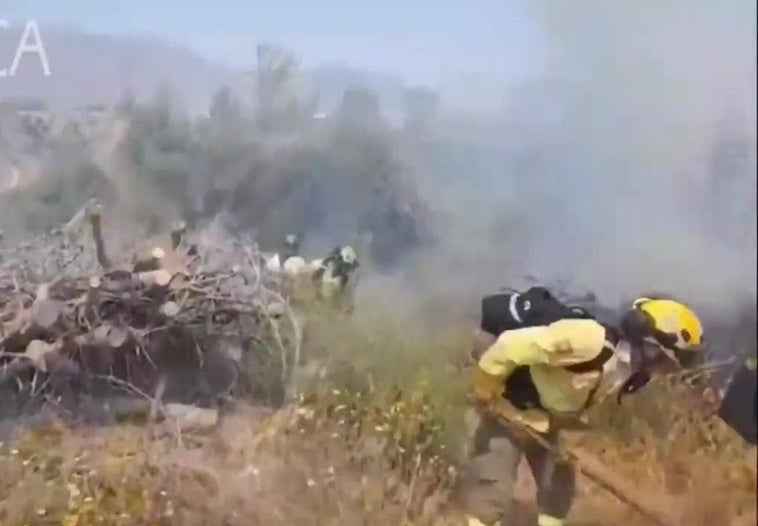 Declarado un incendio en el paraje Arroyo la Cala de Mijas