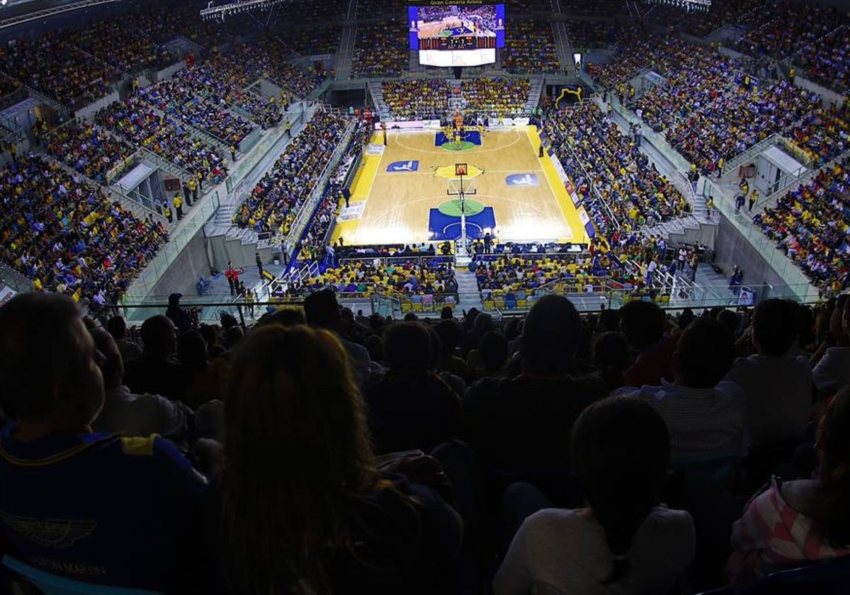 Imagen del Gran Canaria Arena en un partido de Liga.