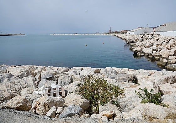 La dársena de San Andrés, donde irá el nuevo puerto deportivo de Huelin.