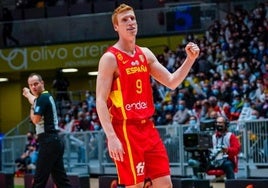 Alberto Díaz, en un partido reciente con la selección española.