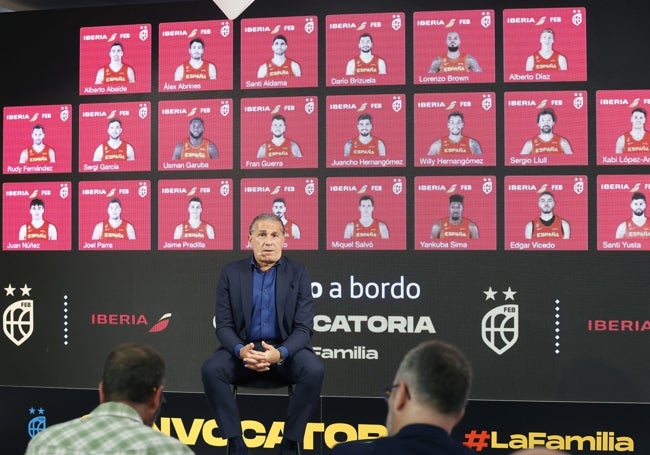 Sergio Scariolo, en su comparecencia este jueves en Madrid.