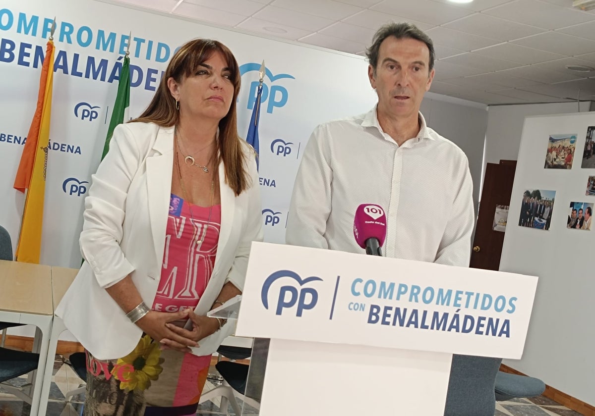 Presi Aguilera y José Luis Bergillos durante su comparecencia.