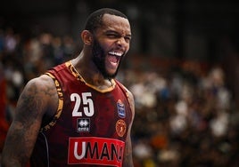 El estadounidense Aamir Simms, en un partido con el Venezia.