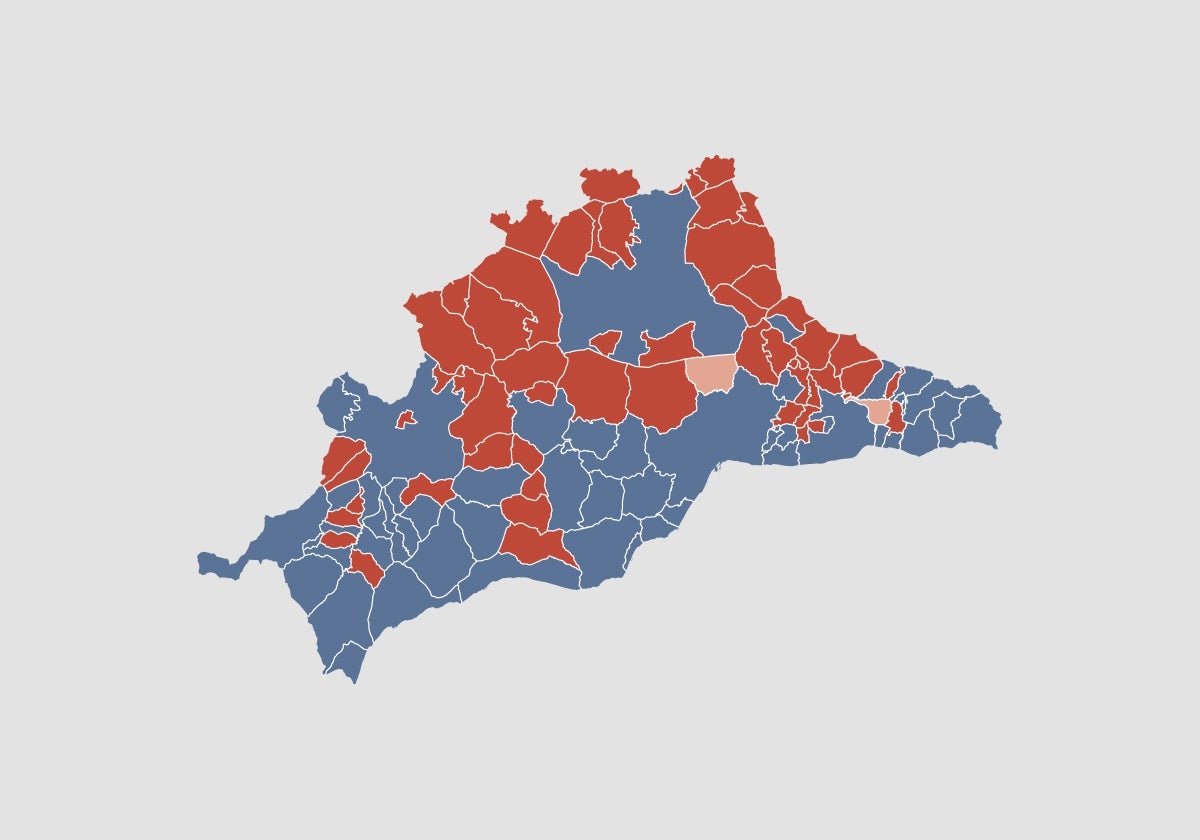 El PP gana en 48 municipios de Málaga, incluyendo todas las grandes ciudades