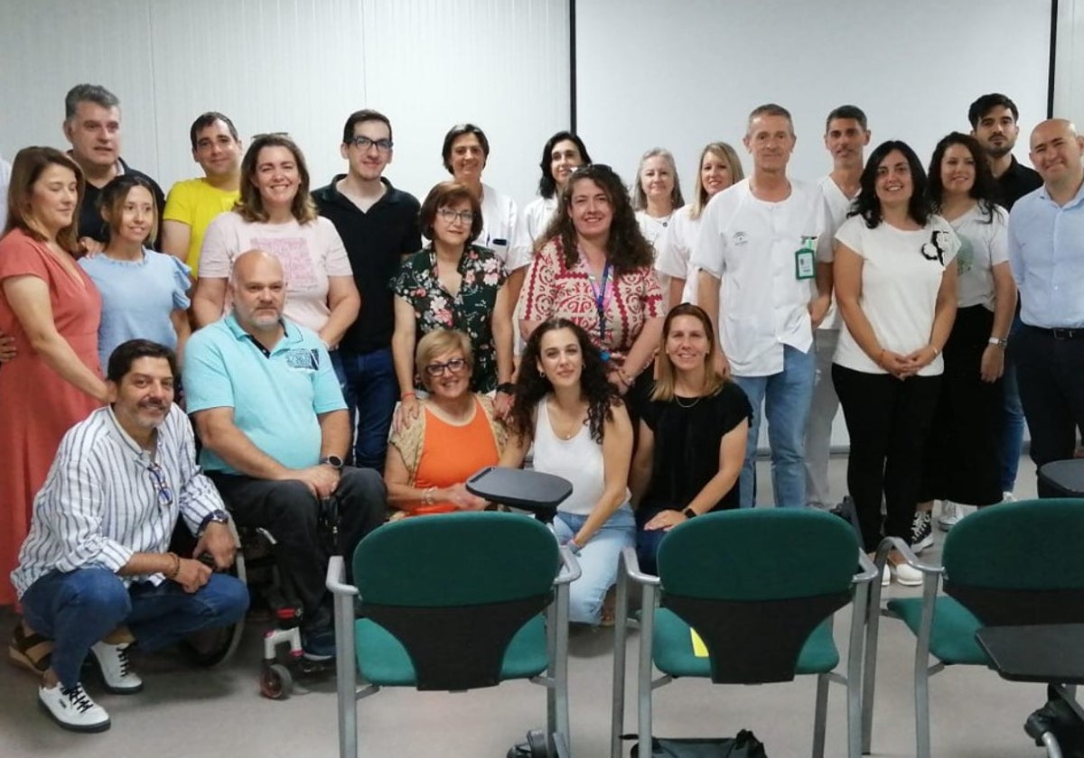 Acto de presentación de la iniciativa, este lunes en el Hospital Comarcal de la Axarquía.