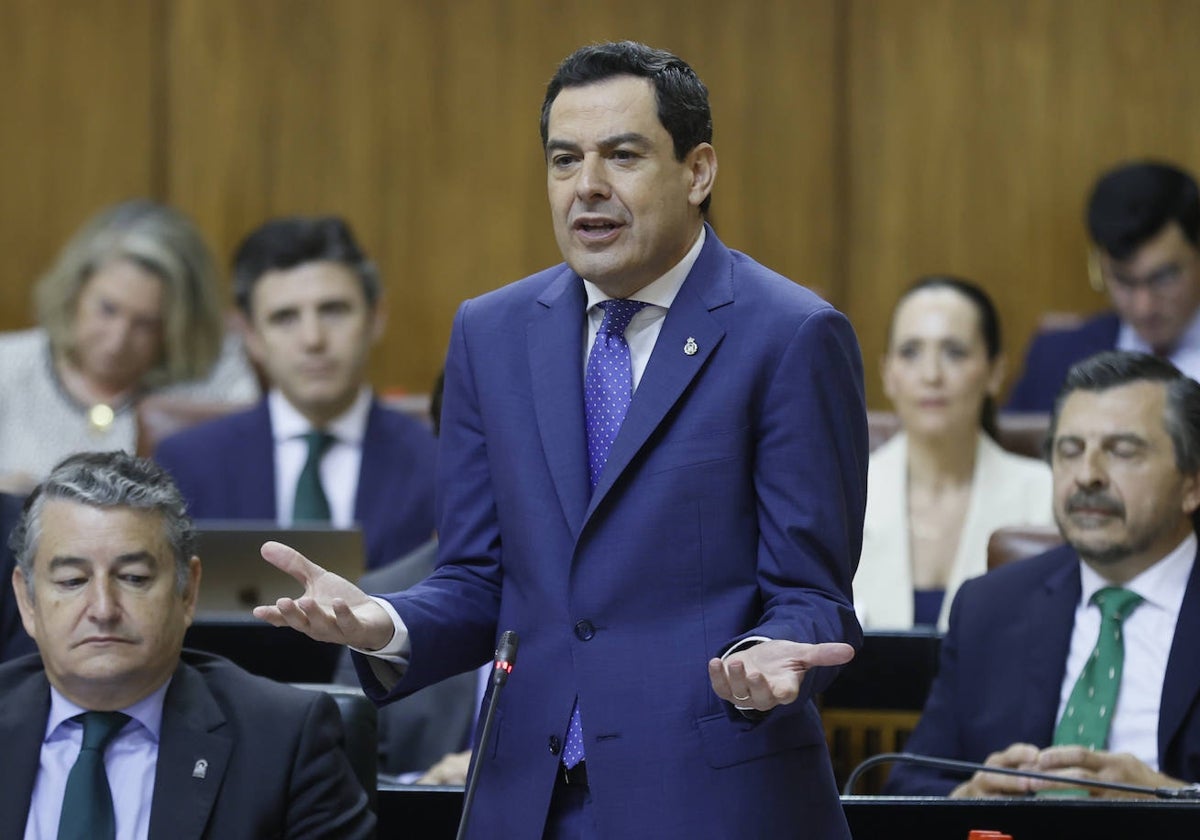 Juanma Moreno, durante un momento del debate.