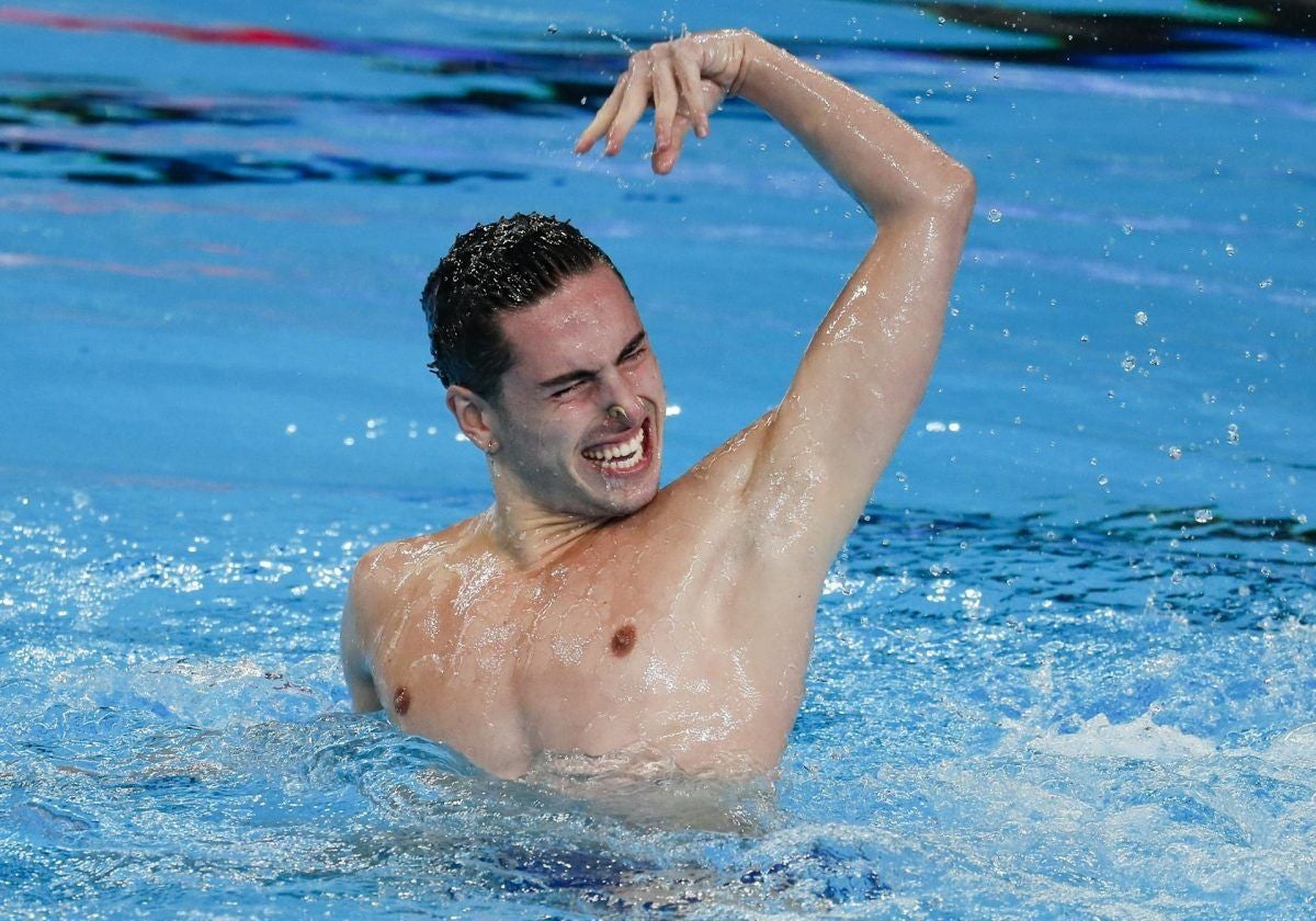 l español Dennis Gonzalez, durante los mundiales de natación de Doha.