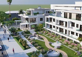 Recreación del proyecto previsto en la esquina de Juan Sebastián Elcano con Juan Valera.