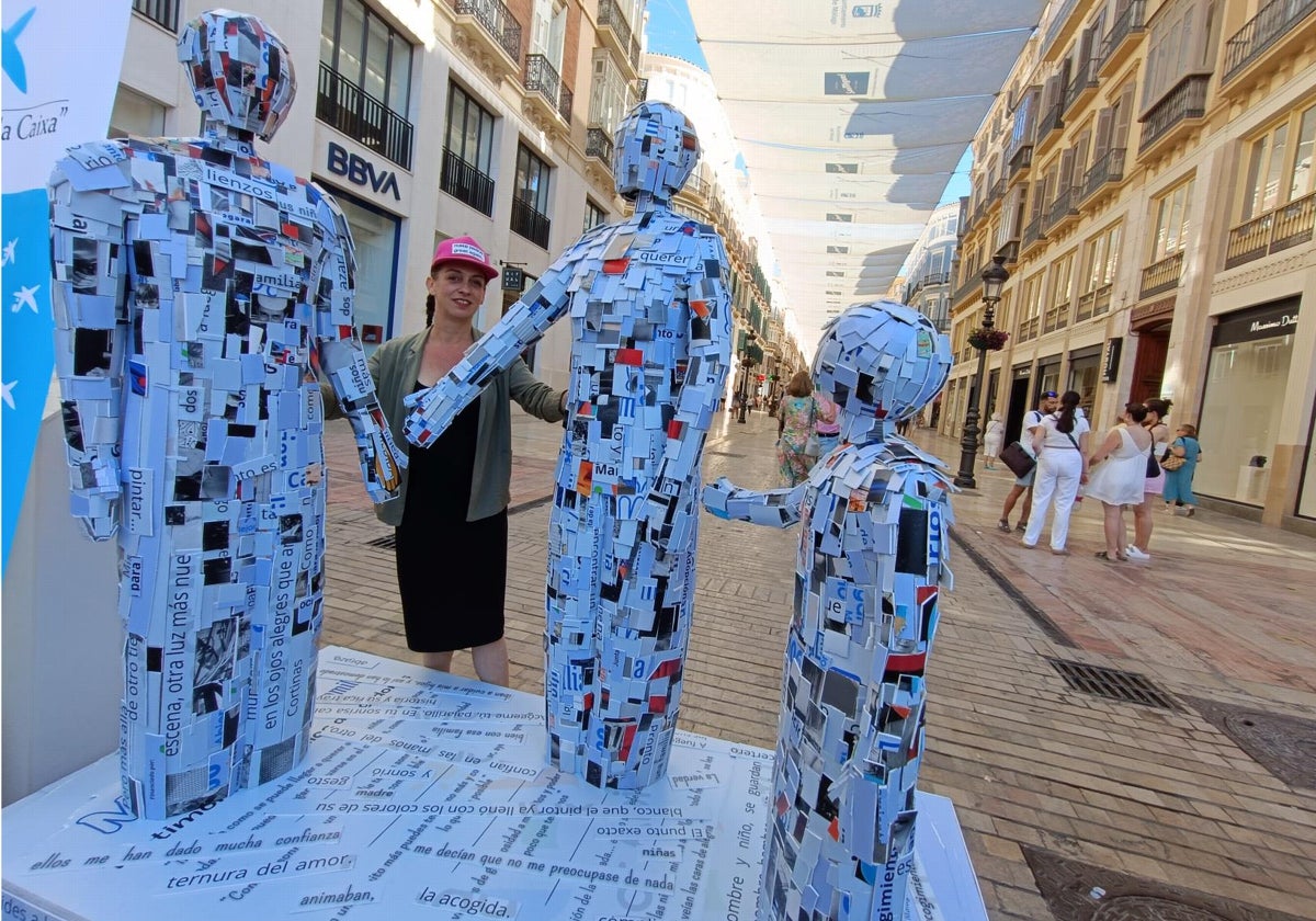 Los restos del vandalismo se convierten en un homenaje a las familias que acogen a menores en Málaga