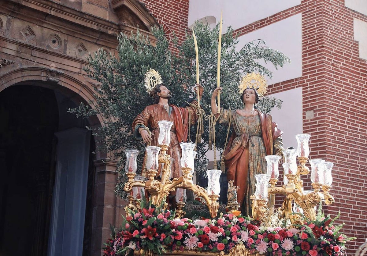 Los Patronos de Málaga, San Ciriaco y Santa Paula, saldrán de la parroquia de los Mártires.