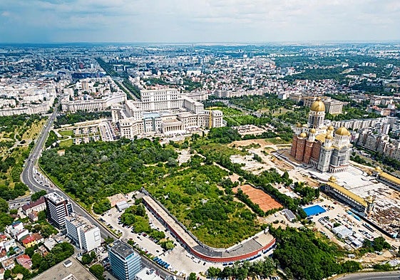 Vista aérea de la capital de Rumanía.