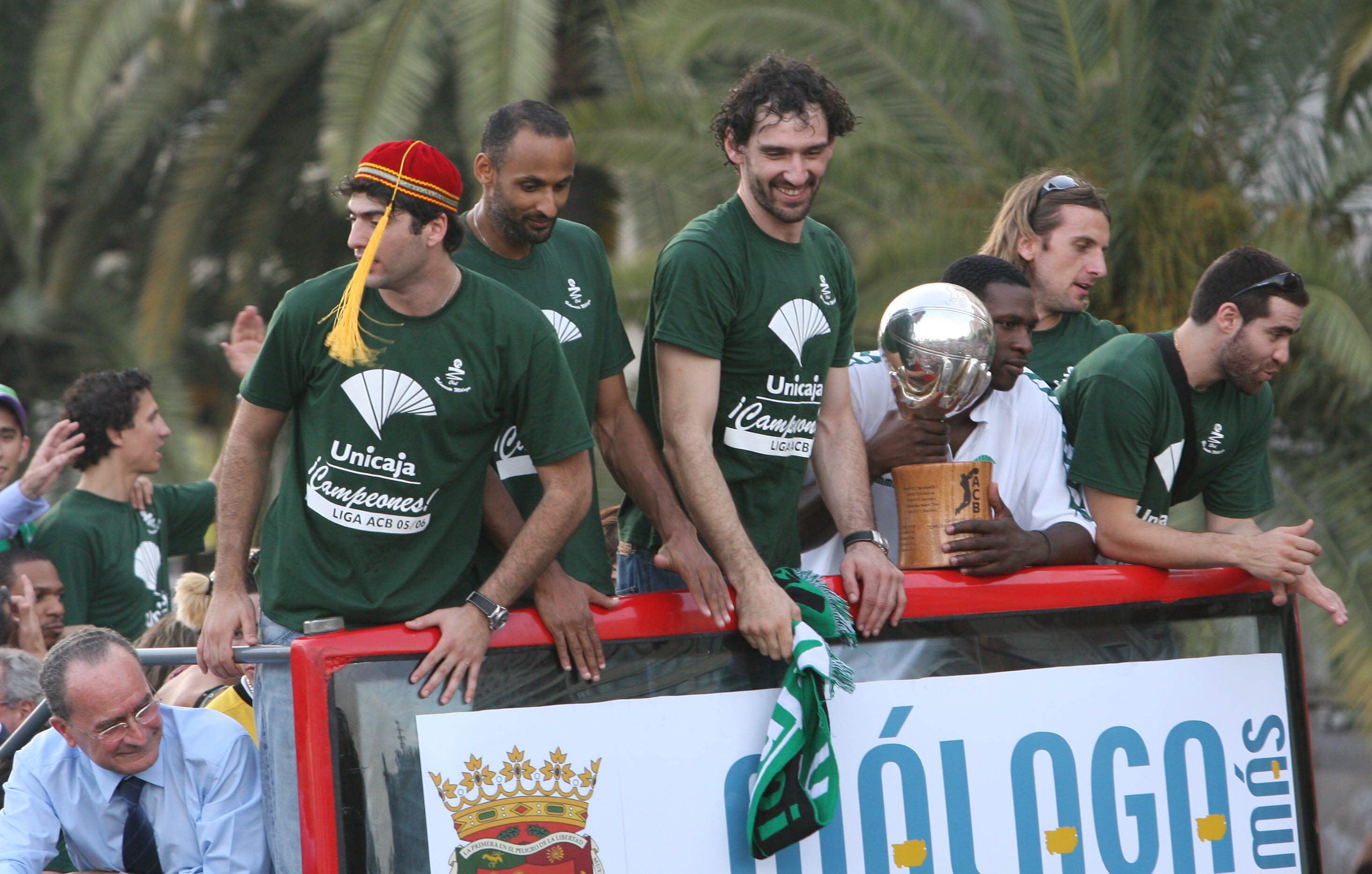 La celebración del título de Liga del Unicaja