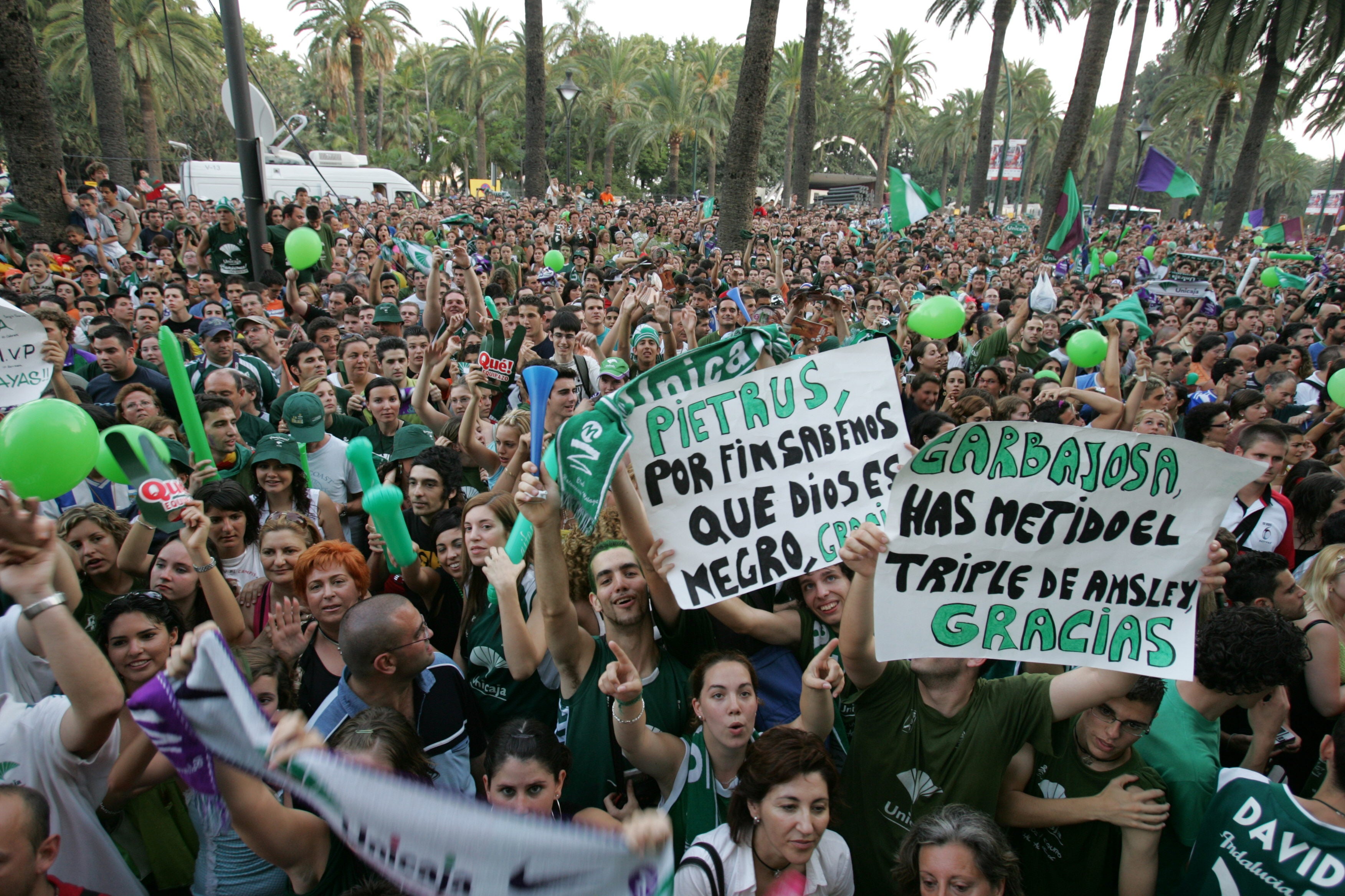 La celebración del título de Liga del Unicaja