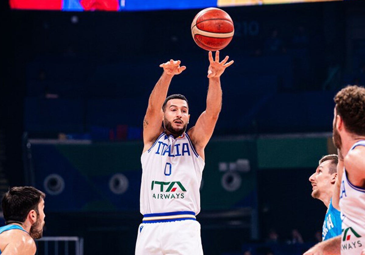 Spissu, en un partido con la selección italiana.