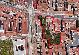 Parcelas de la calle Trinidad en las que se llevará a cabo este proyecto.