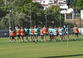 Uno de los primeros entrenamientos de la temporada 2023-24 del Málaga.